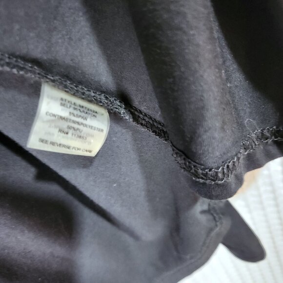 41 Hawthorn Sweater Cardigan Womans Med Relaxed Rayon Blend Faux Leather Black - Picture 6 of 7